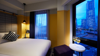 リバービューツインルーム 110cmベッド x 2台 禁煙