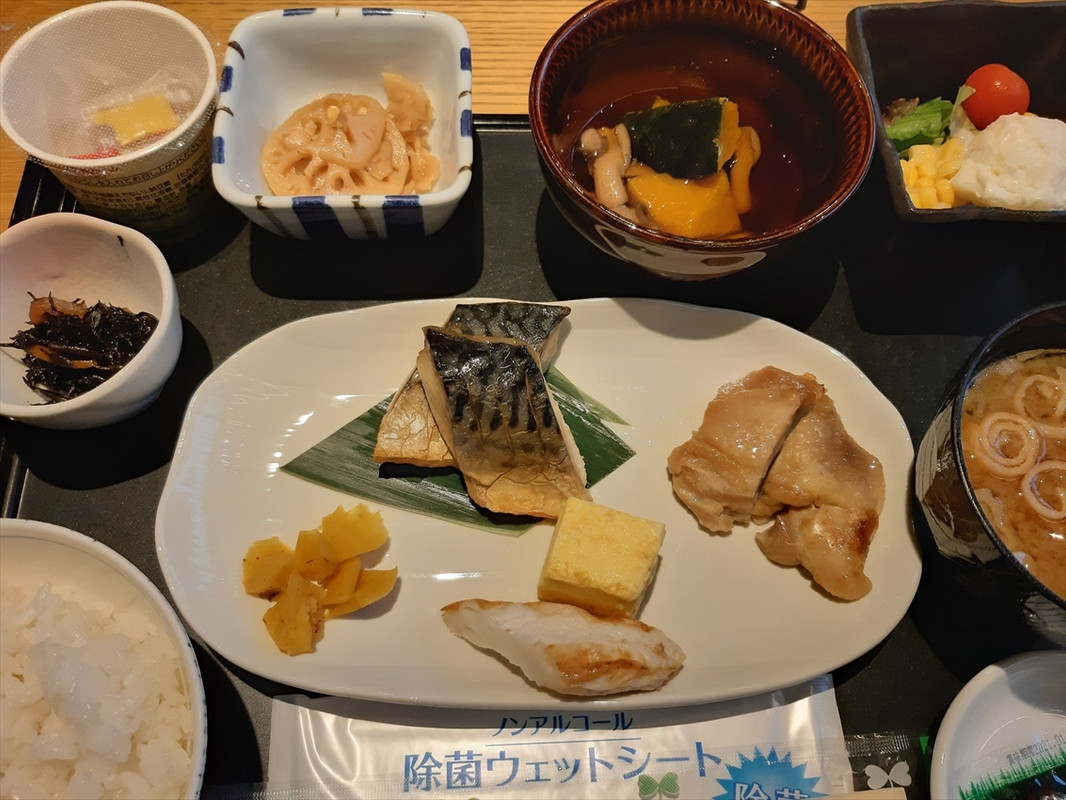三日目の朝食は、一日目と全く同じ内容でした。