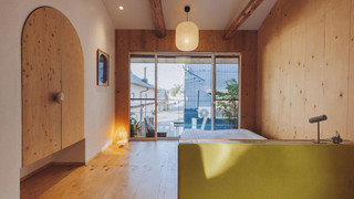 デラックス ダブルルーム ダブルベッド 1 台 テラス パーシャルシービュー