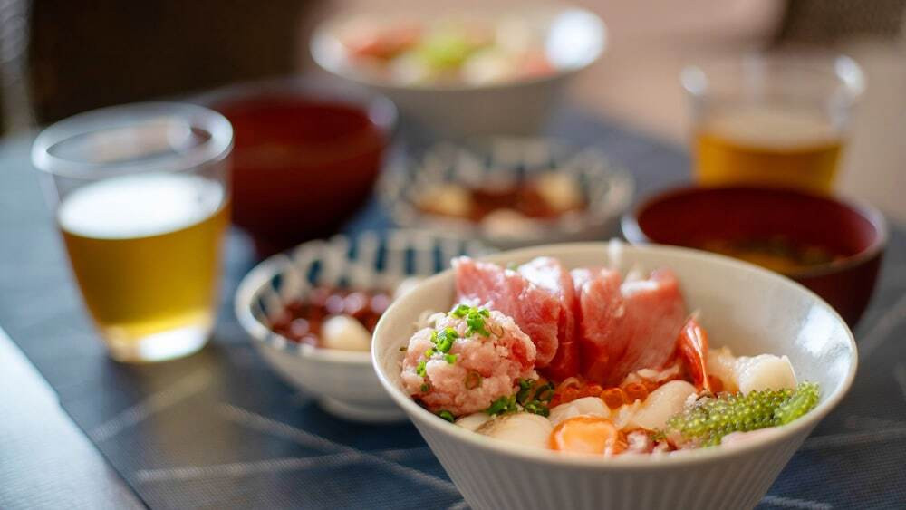 客室内のダイニングエリア