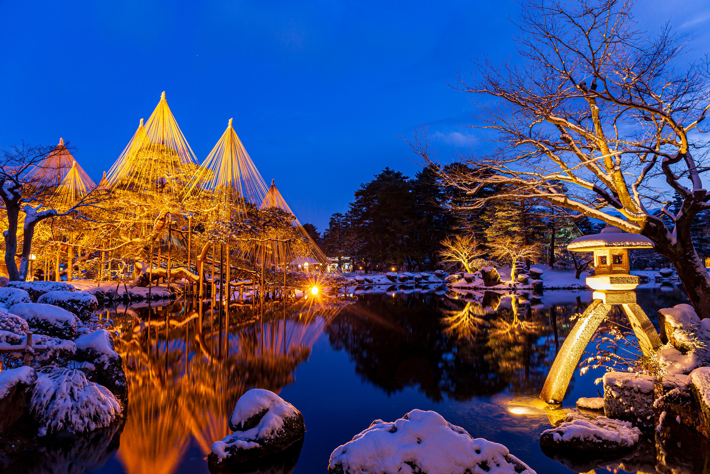 石川・冬の兼六園・夜景
