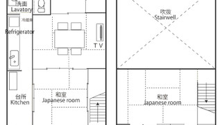町屋　南邸 (ベッド + 布団)