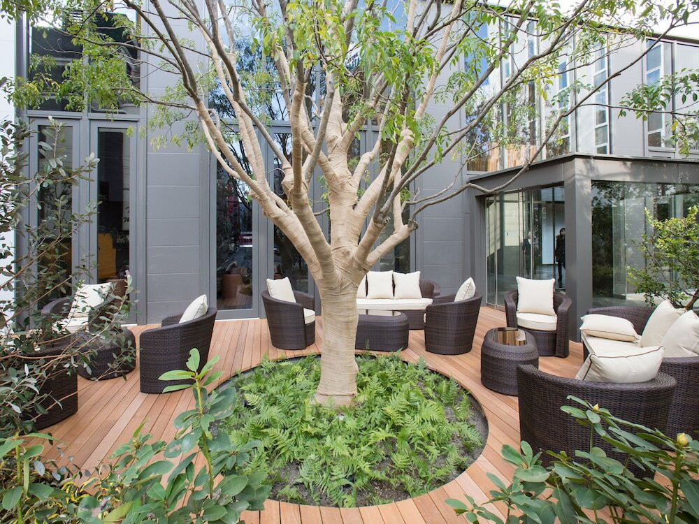 カフェ「live cafe G」のテラス席