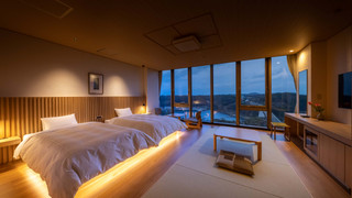 ツインルーム, 海が見える, 禁煙 (2023年リニューアル ベッド付き和室【和室18畳】)