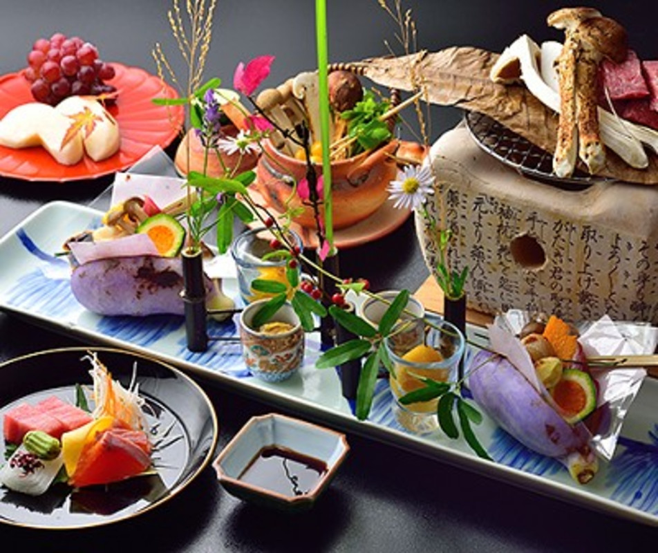 菊之湯会席プラン 秋の一例