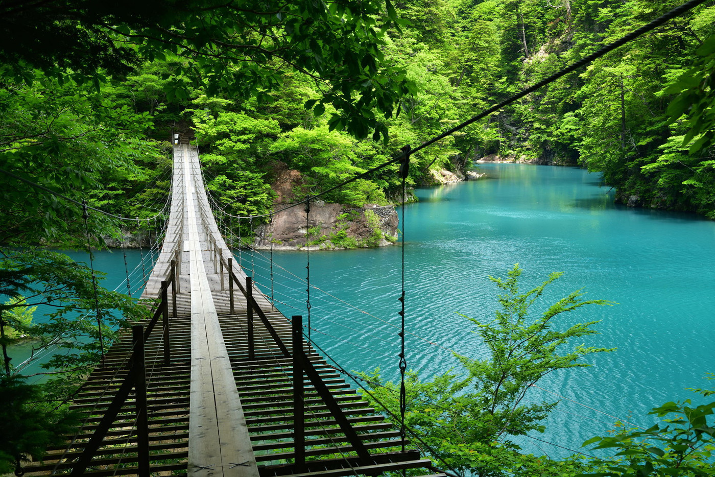 静岡県川根本町　寸又峡の夢の吊橋