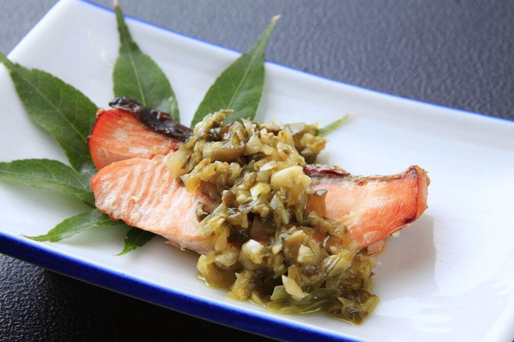 夕食一例 ぎんひかりの柚庵焼