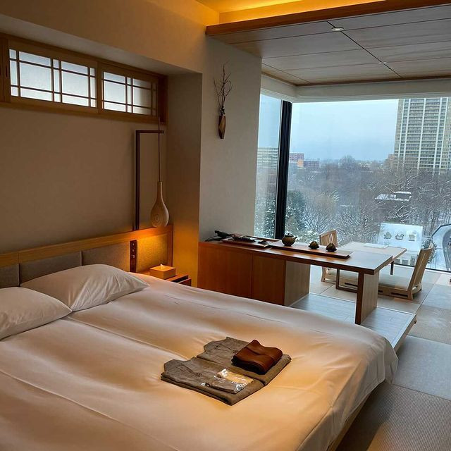 大きな窓から外の雪景色が見えるところが本当に素敵でした!