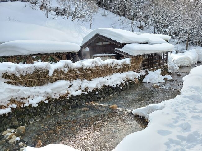 垣根の向こう側が混浴露天風呂