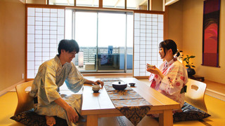 日本海を望み, ベランダのある潮風と波音の [展望和室] 禁煙