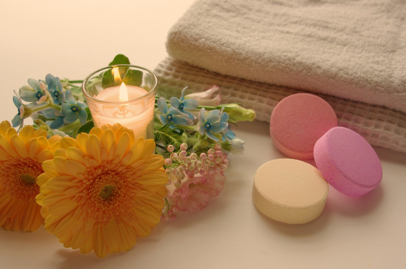 アロマキャンドルと入浴剤