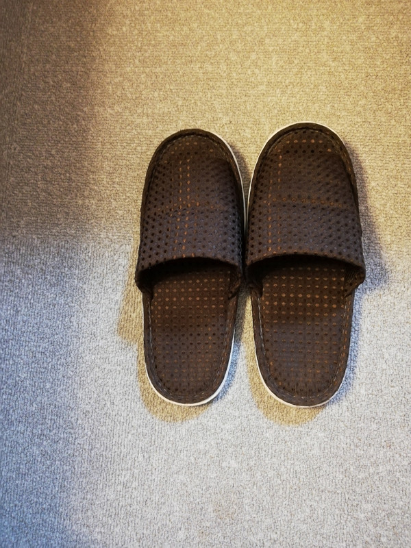 存外快適なスリッパ、ペラペラせず良かった