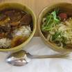 朝食　朝カレーとうどん
