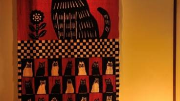 館内 猫のタペストリー / 8