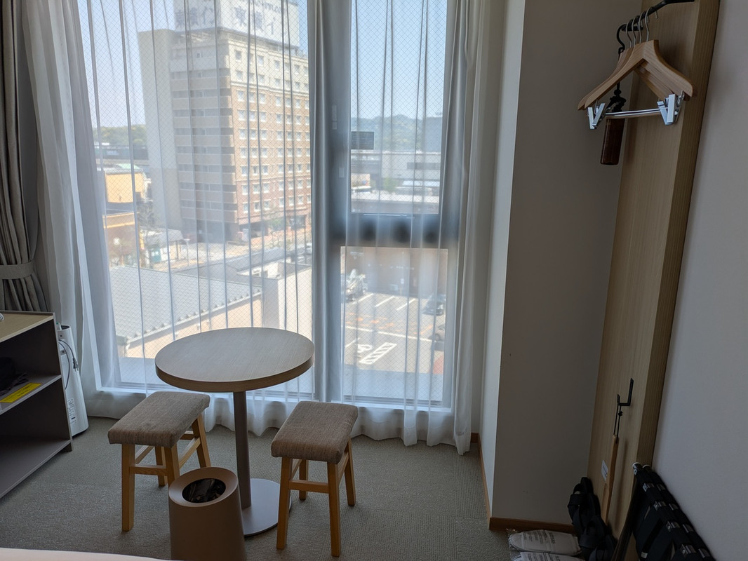 窓からの景観、駅側、反対側の方が良さそう