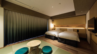 [朝食付SORAビュッフェプラン｢TERRACE & DINING SORA｣]宙館プレミアムスタンダード和洋室(山側)(36㎡)シャワーブースのみ 寝具の数は(3歳以上)予約人数分