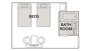スタンダード ルーム シングルベッド 2 台 禁煙