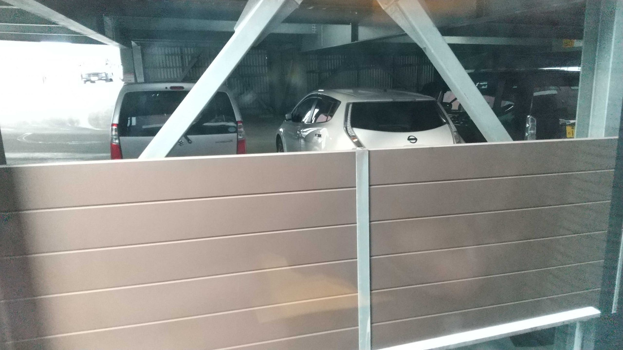 部屋からは駐車場が良く見えました