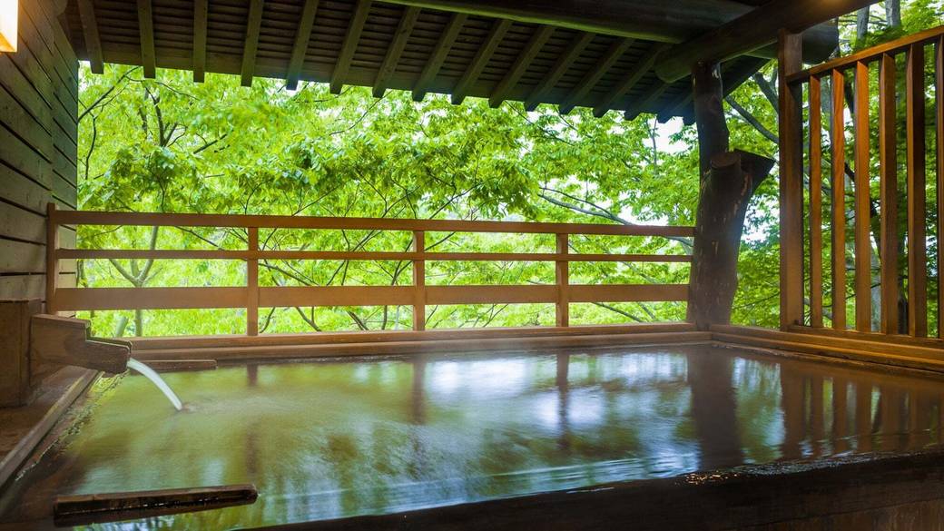 森林浴気分で
朝湯を堪能 / 1