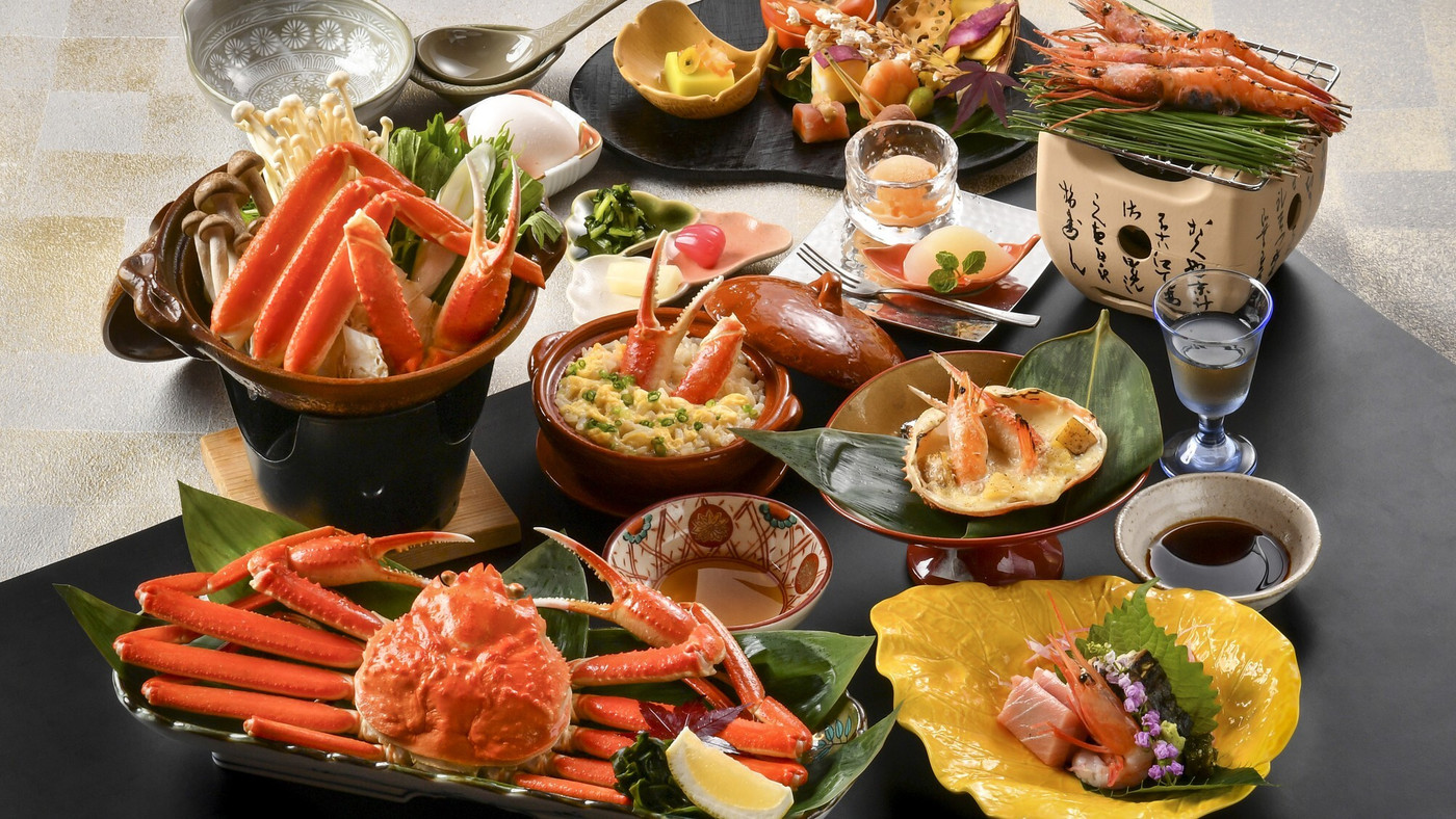 カニやエビ、鯛、アワビなど新鮮魚介をフルコースで3361588