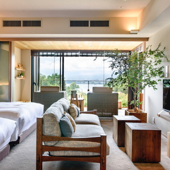 富士山×河口湖に感動。全室に温泉を備えた上質ホテル3709335