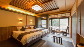 [和モダンスーペリア洋室] 38平米 + 専用テラス6平米 信楽焼露天風呂 禁煙