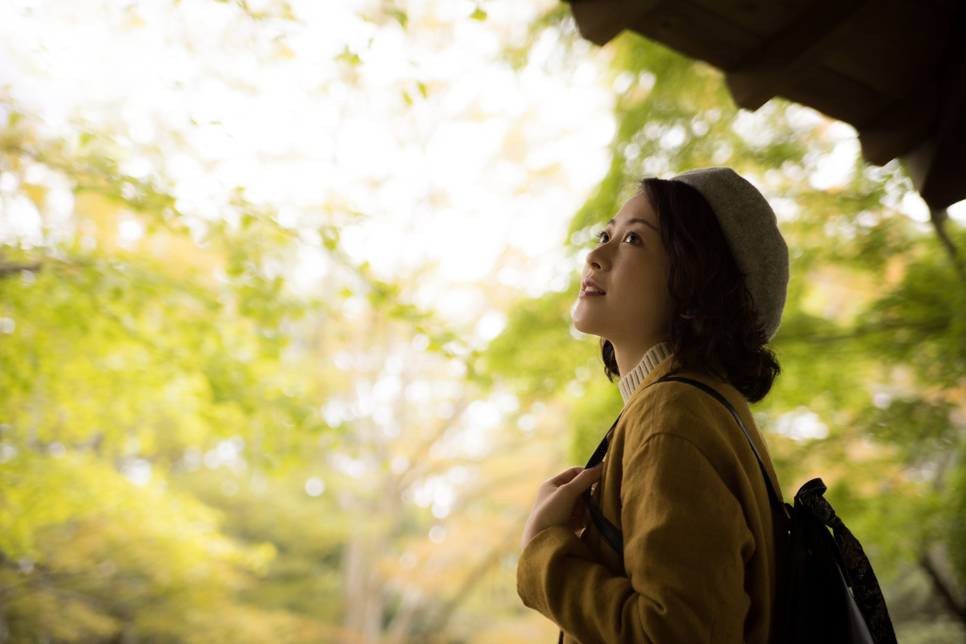 秋冬　ポートレート　女性