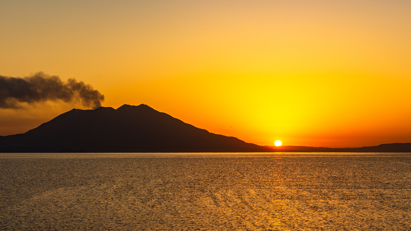 桜島・錦江湾ジオパーク 夕暮れ