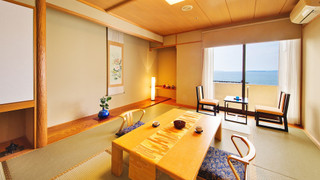 日本海を望み, ベランダのある潮風と波音の [展望和室] 禁煙