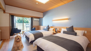 [ドッグラン直結] 和モダンツイン