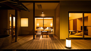 和室7.5帖+ツインベッド 庭園露天風呂付き (Aタイプ)