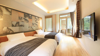 温泉内風呂付 泉遊-SENYU- 洋室ツイン 35平米 禁煙