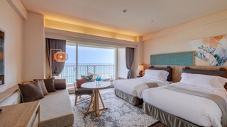 ルーム シングルベッド 2 台 オーシャンビュー (OceanWing 2 Single Mid Floor)