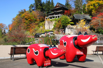 Enzo-ji Temple, Fukuman-Kyozoson in Autumn (Fukushima ・Yanaizu Town)