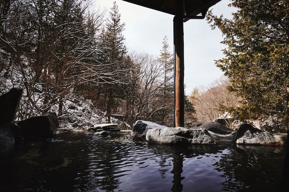 冬の女性専用露天風呂「天与の湯」