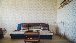 デザイン ルーム ダブルベッド 1 台 パーシャルシービュー