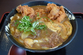「手打ちうどん 団平」料理 1203106 鶏天カレーうどん（アップ、2012年7月）