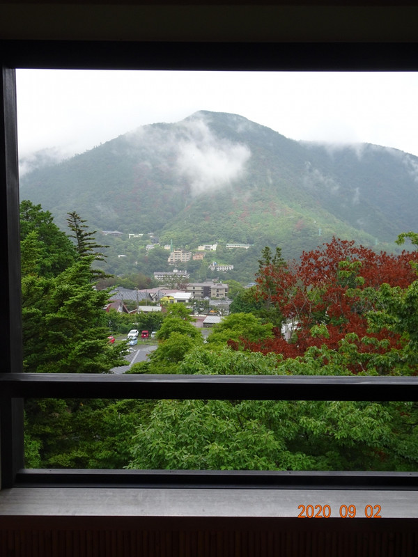 テラス、露天風呂からの景色