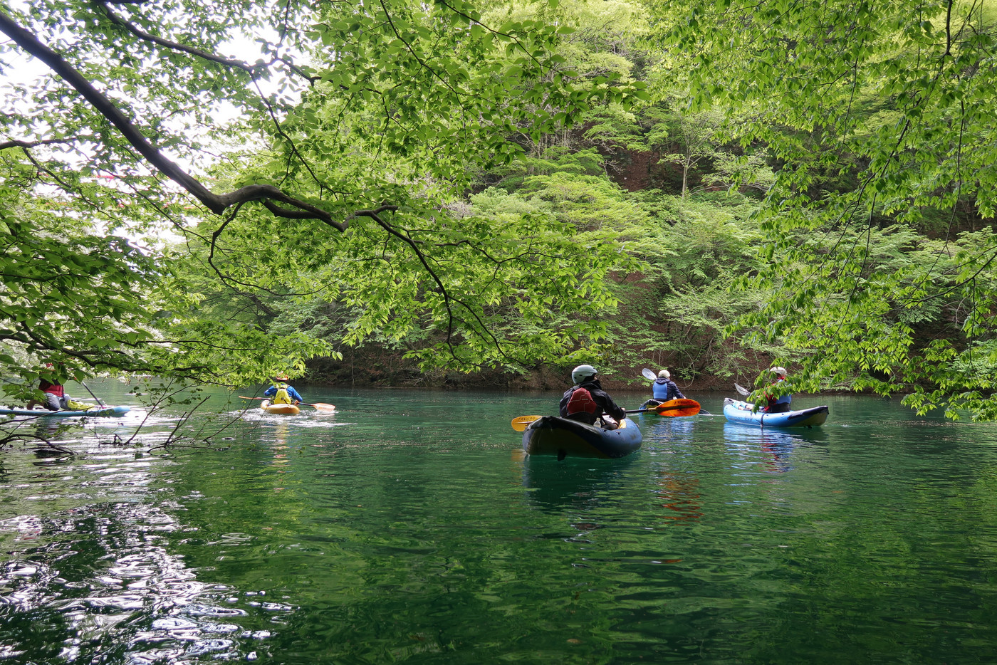 赤谷湖 カヤック体験　群馬県みなかみ町