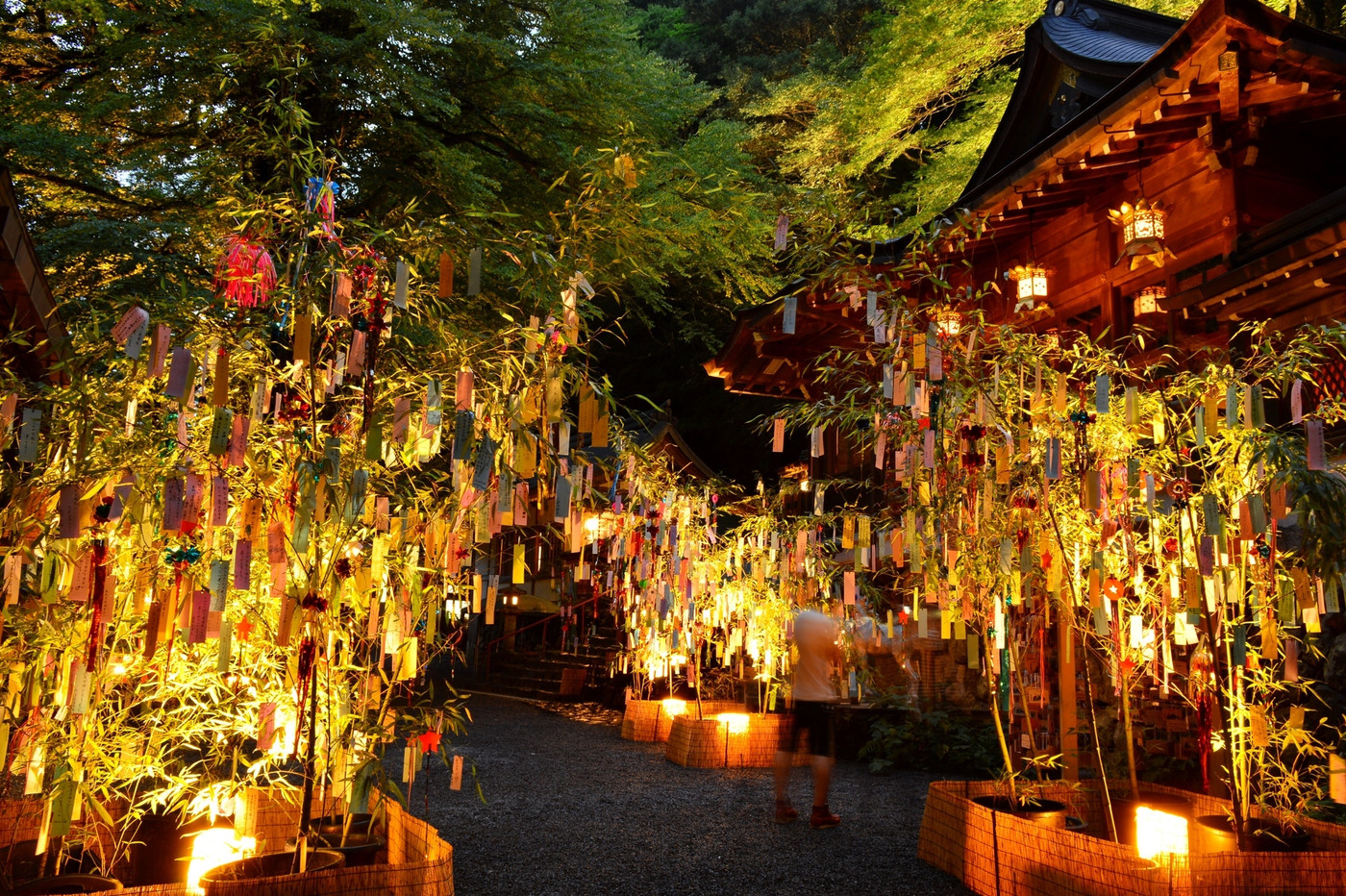 京都貴船神社の七夕飾り