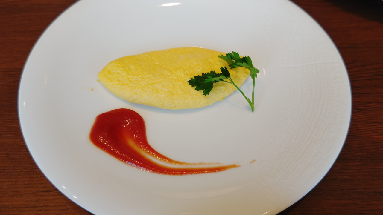 ラウンジでの朝食