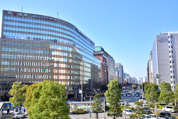 Scenery in front of JR Hakata Station Hakata Exit Taihaku Street in front