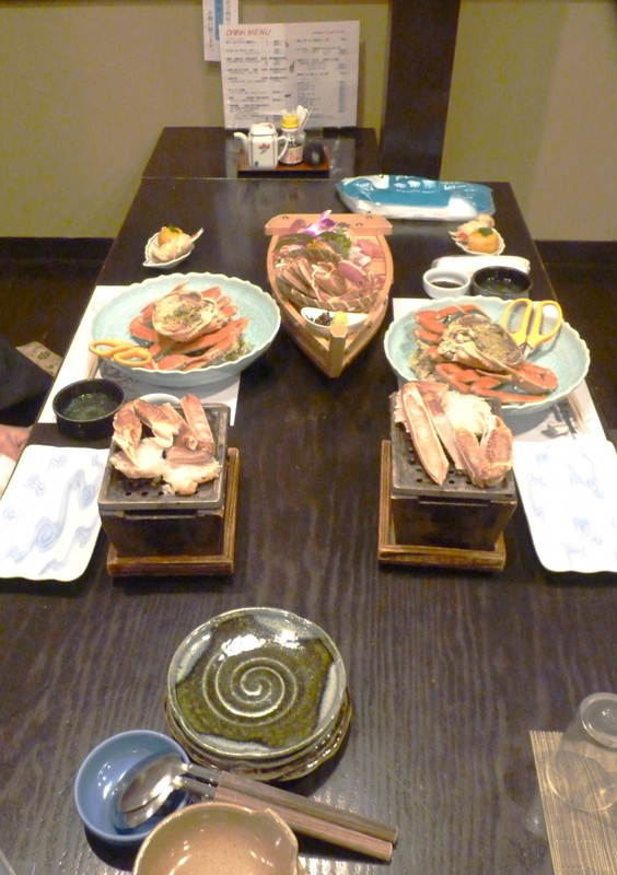 カニ料理のスタート