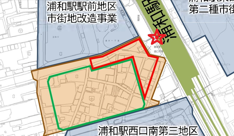 ＪＲ東日本ホテルメッツは、再開発により、広場に面した存在に