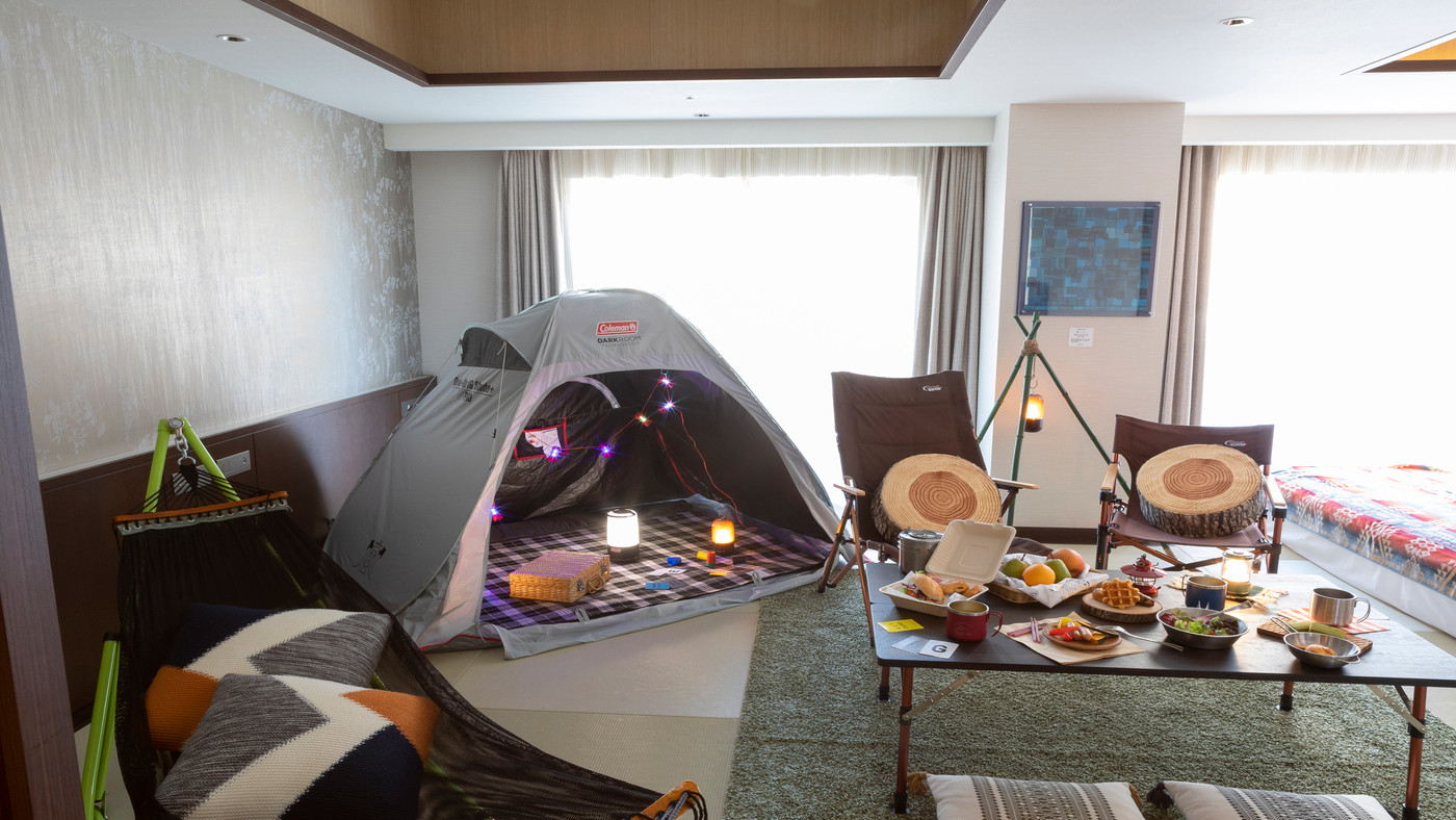 2段ベッドのファミリールームやキャンピングルームが子連れにうれしい♪3849318