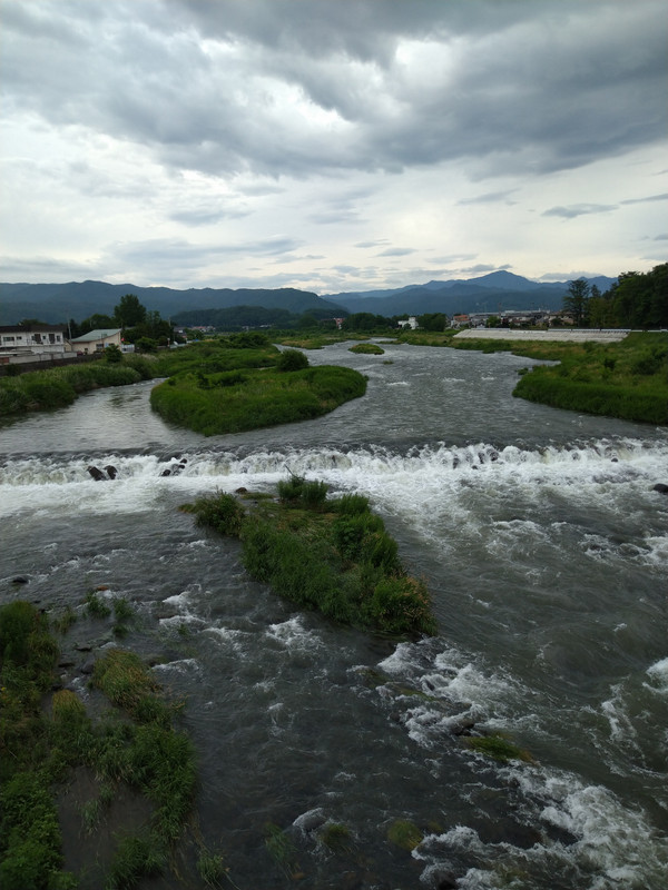 野沢橋から望む千曲川