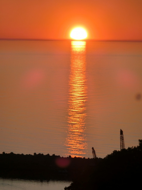 非常階段からの夕陽