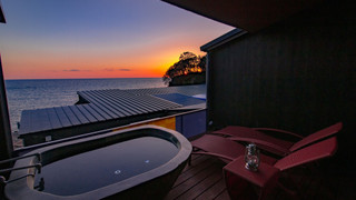 ダブルルーム　露天風呂付　シービュー　上層階