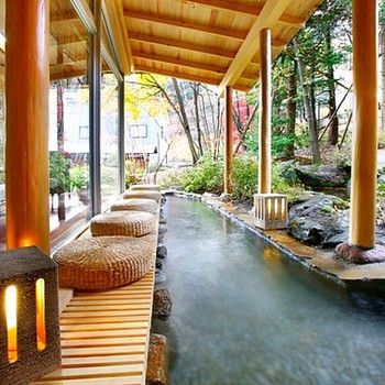 まったり過ごせる♪小川のような"歩行湯"3959739