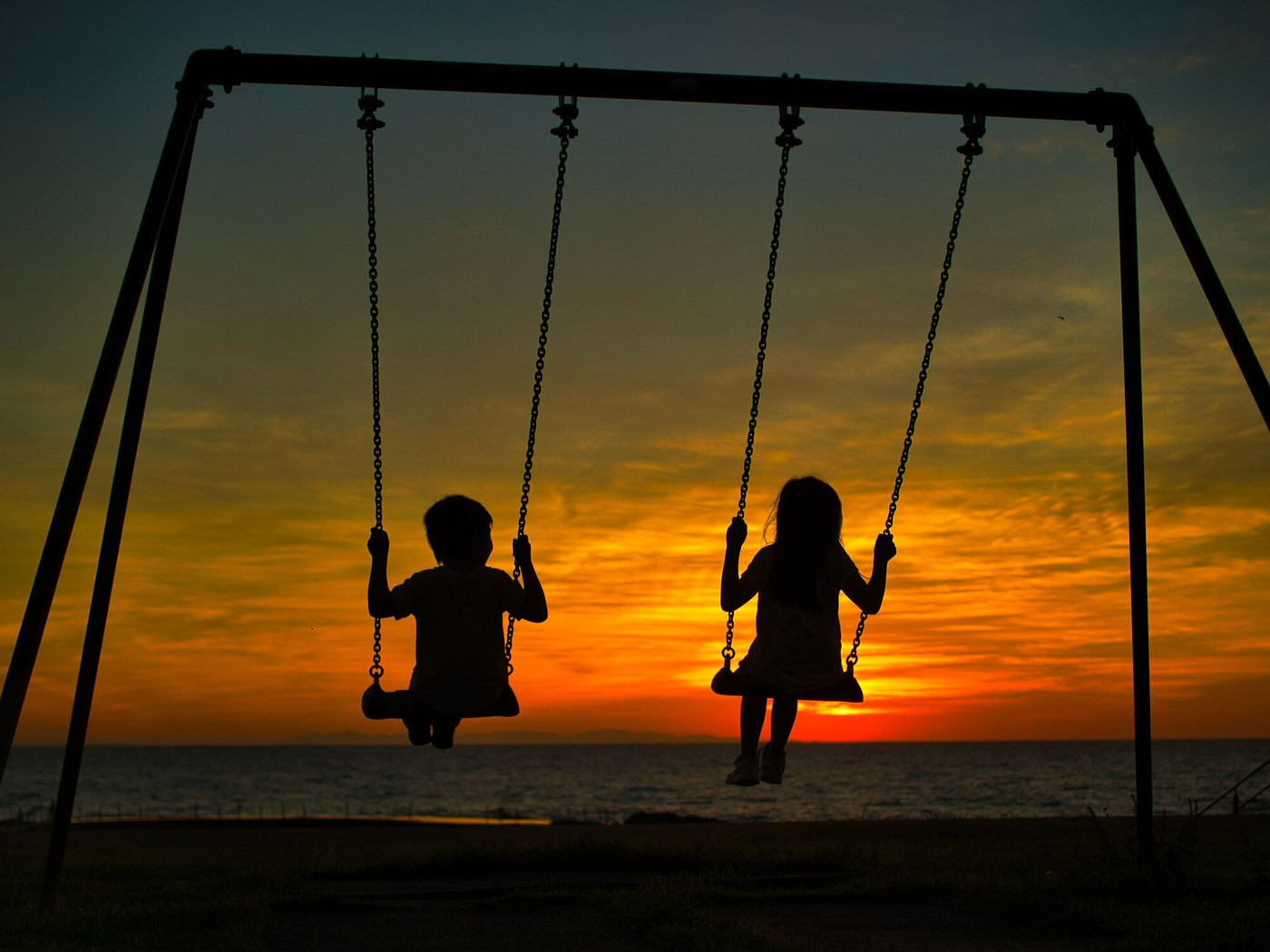 新潟県村上市　笹川流れの夕焼け